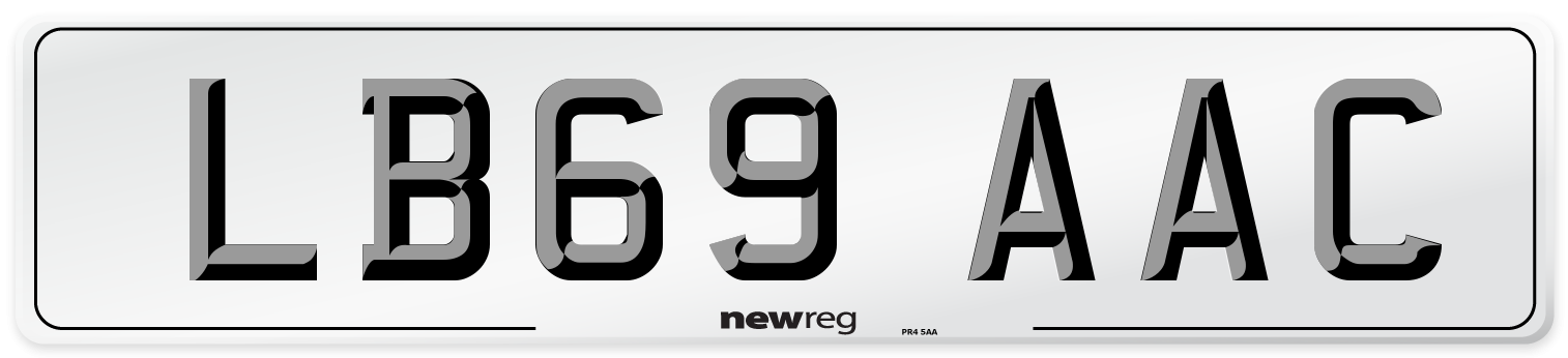 LB69 AAC Number Plate from New Reg